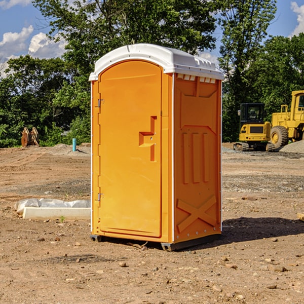 can i customize the exterior of the portable restrooms with my event logo or branding in Mellette